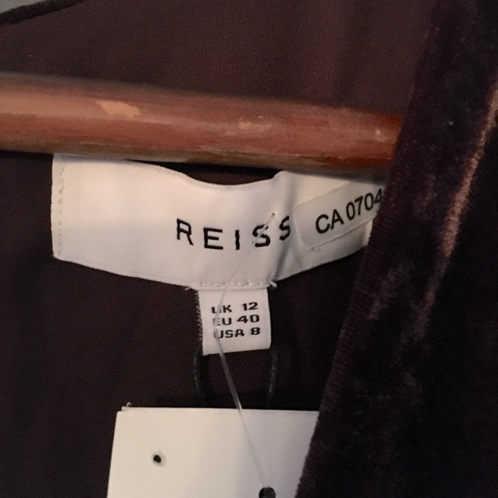NWT Reiss Livvy Velvet and Silk Cocktail Dress - Picture 9 of 9